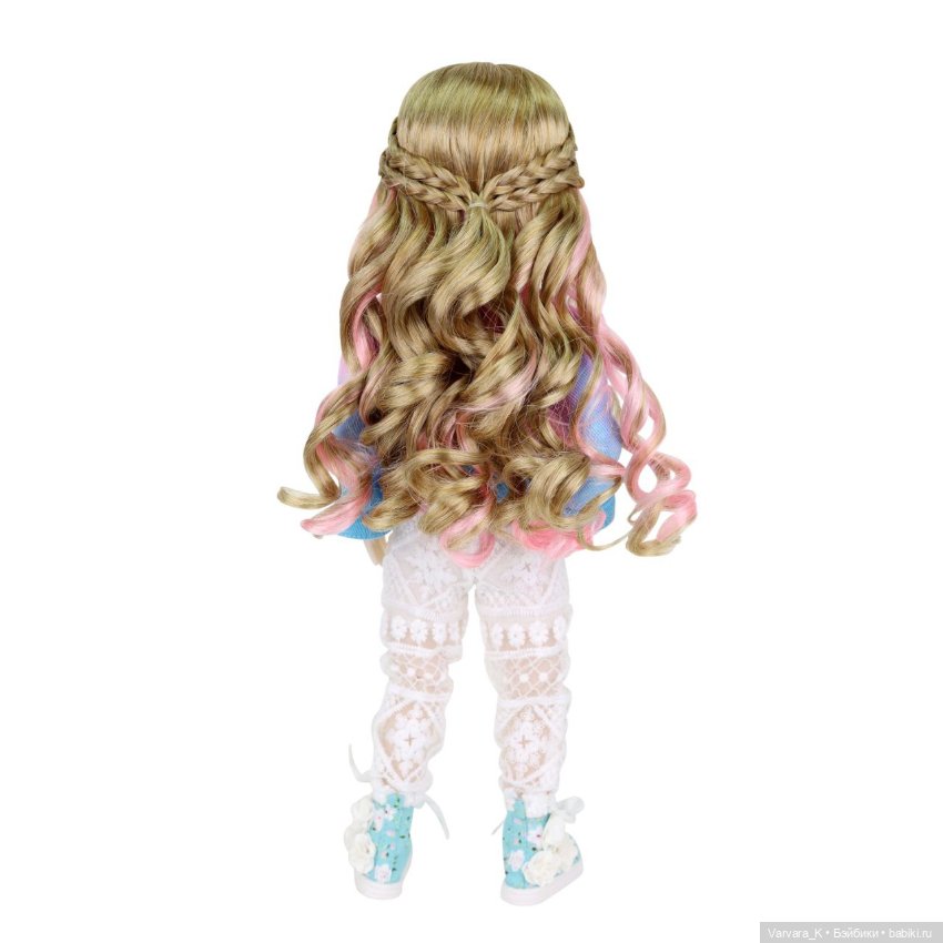 Ruby Red шарнирная кукла Сара с розовыми прядями , 37 см