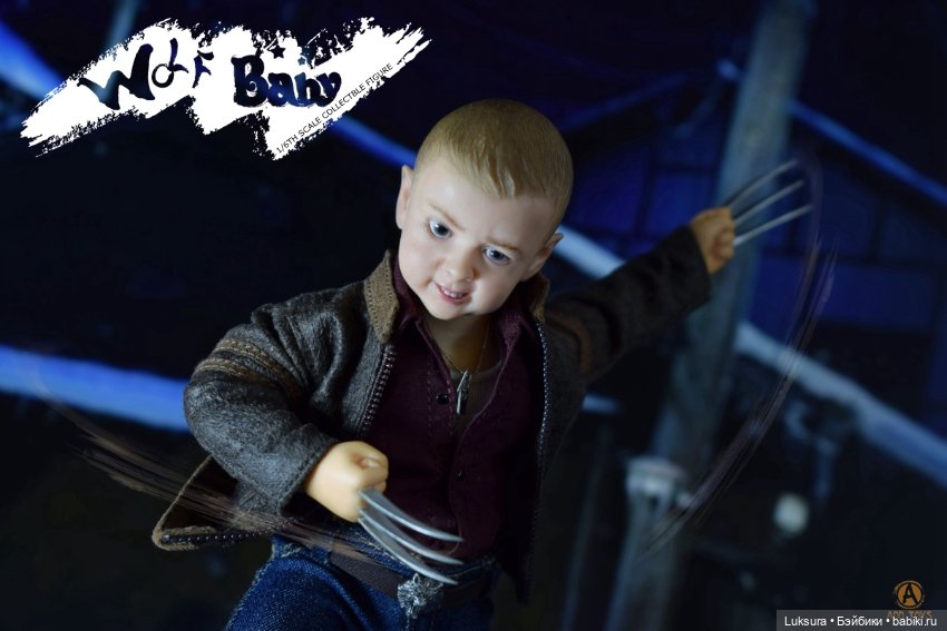 Редкий шарнирный мальчик от add toys, wolf baby в полной комплектации (фото 5)