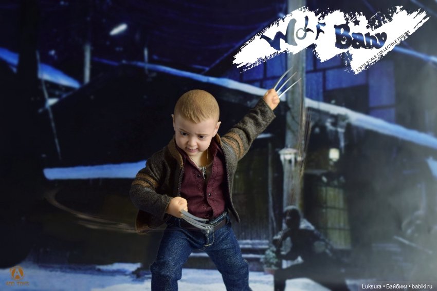 Редкий шарнирный мальчик от add toys, wolf baby в полной комплектации (фото 3)