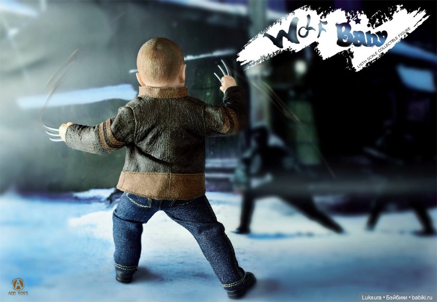 Редкий шарнирный мальчик от add toys, wolf baby в полной комплектации (фото 4)