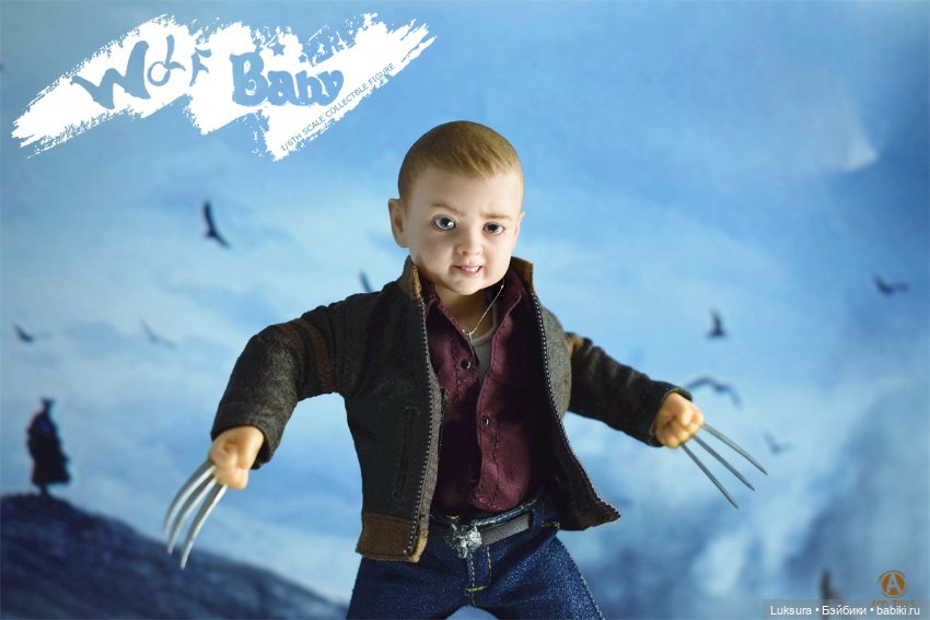 Редкий шарнирный мальчик от add toys, wolf baby в полной комплектации (фото 6)