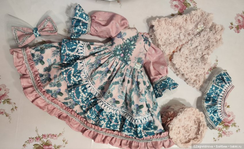 Платье комплект для Готц Снегурочка