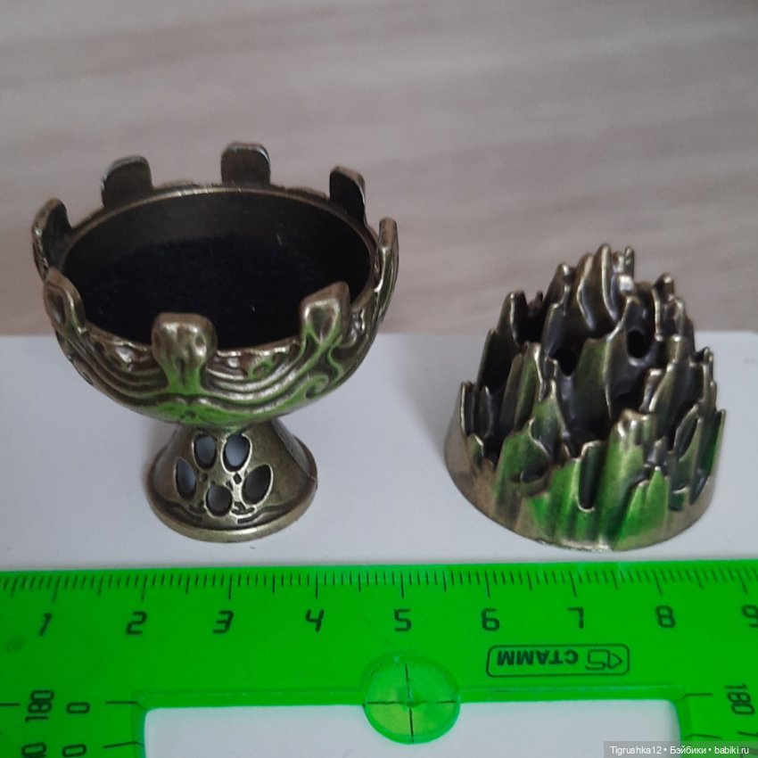 Чаша металл — Миниатюра для кукол (фото 5)