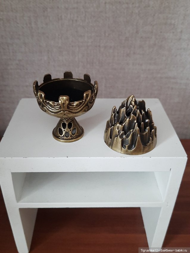 Чаша металл — Миниатюра для кукол (фото 4)