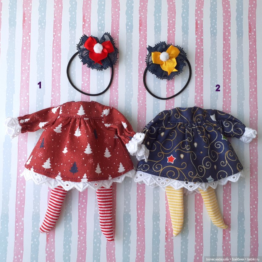 Новогодние нарядные платья для куклы Монст/ Xiaomi Monst Doll Колготки Украшение