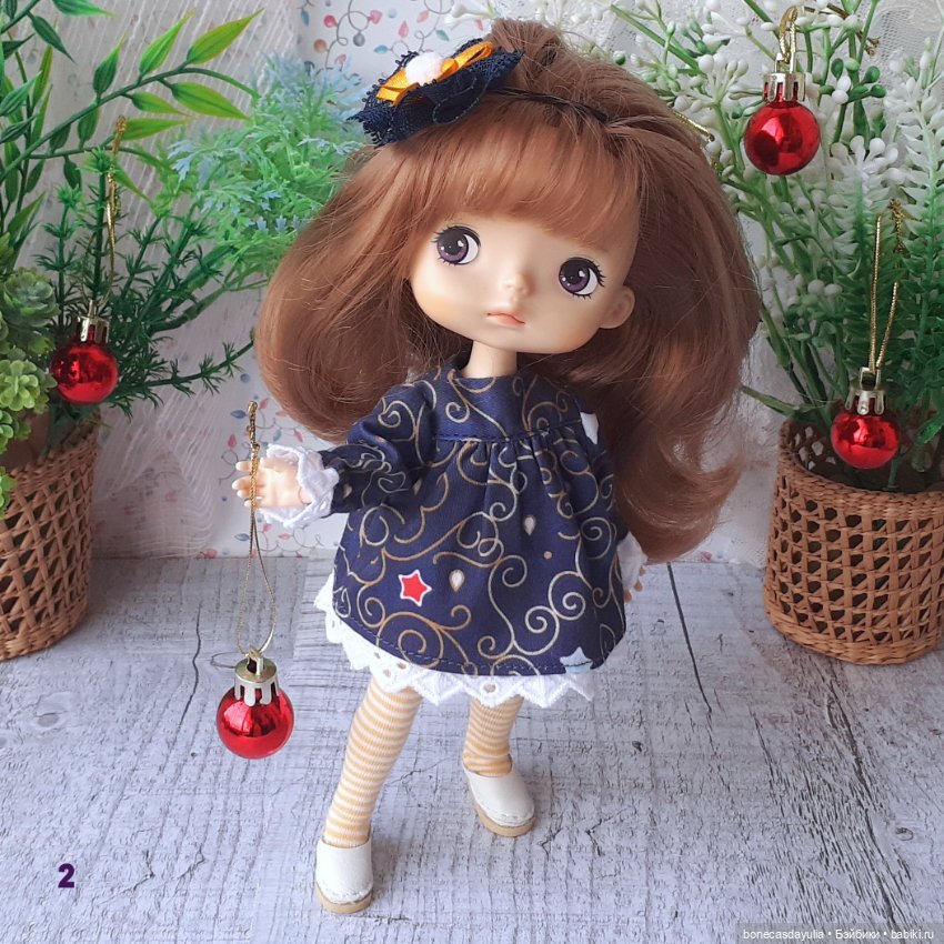 Новогодние нарядные платья для куклы Монст/ Xiaomi Monst Doll Колготки Украшение (фото 7)