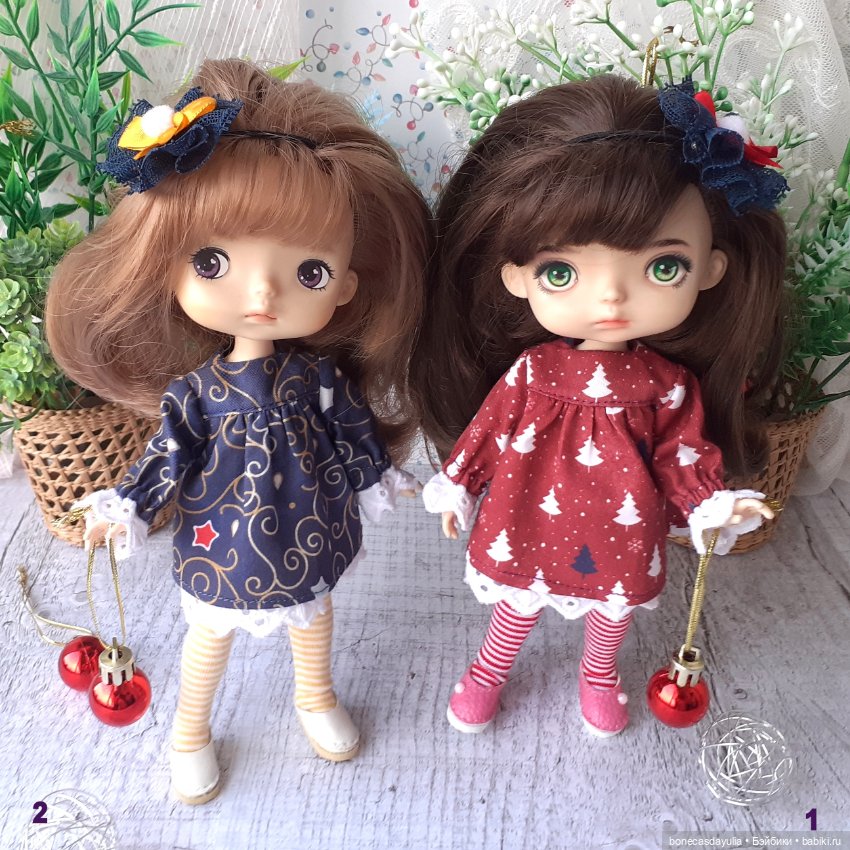Новогодние нарядные платья для куклы Монст/ Xiaomi Monst Doll Колготки Украшение (фото 10)