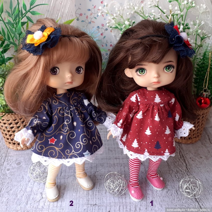 Новогодние нарядные платья для куклы Монст/ Xiaomi Monst Doll Колготки Украшение (фото 8)