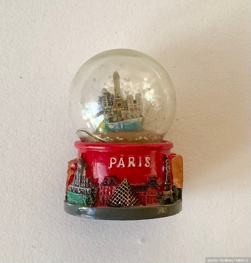 Снежный шар Париж — Миниатюра для кукол