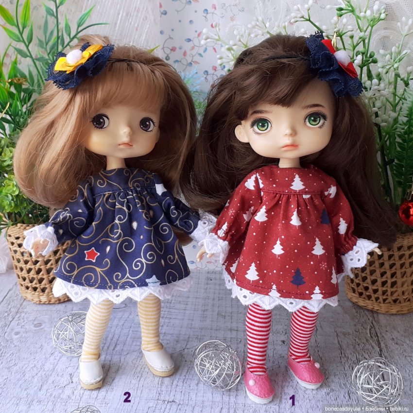 Новогодние нарядные платья для куклы Монст/ Xiaomi Monst Doll Колготки Украшение (фото 9)