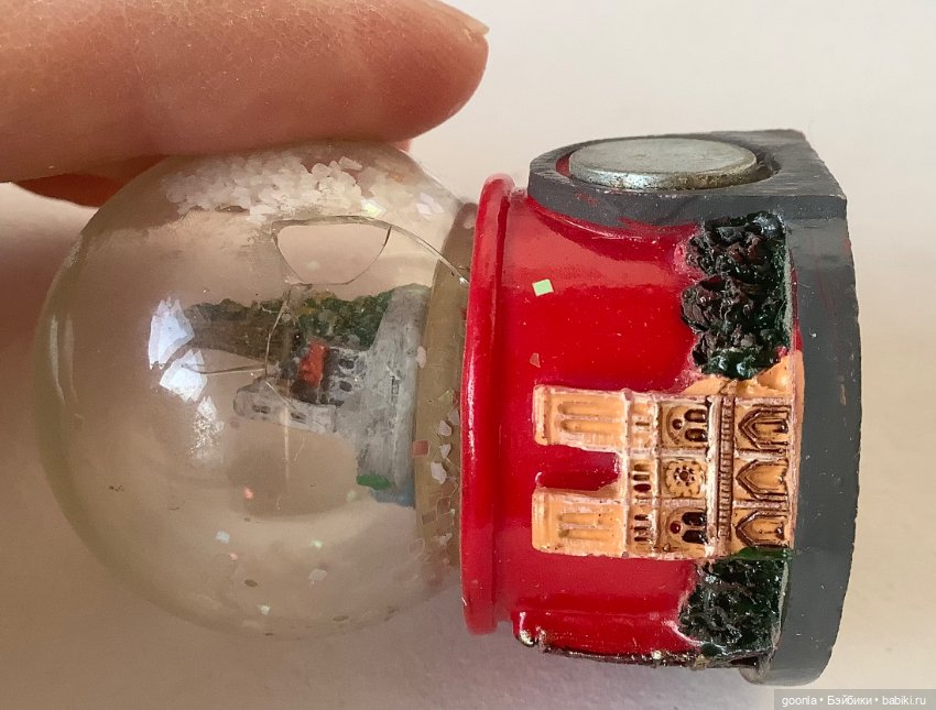 Снежный шар Париж — Миниатюра для кукол (фото 6)