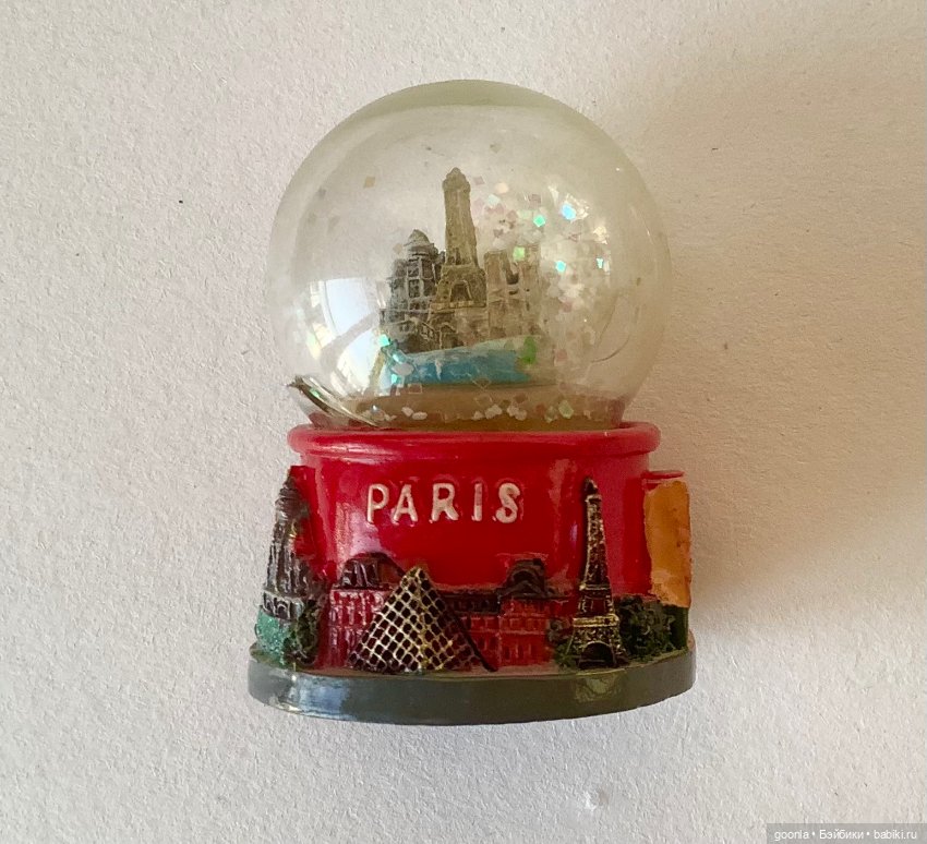 Снежный шар Париж — Миниатюра для кукол (фото 3)