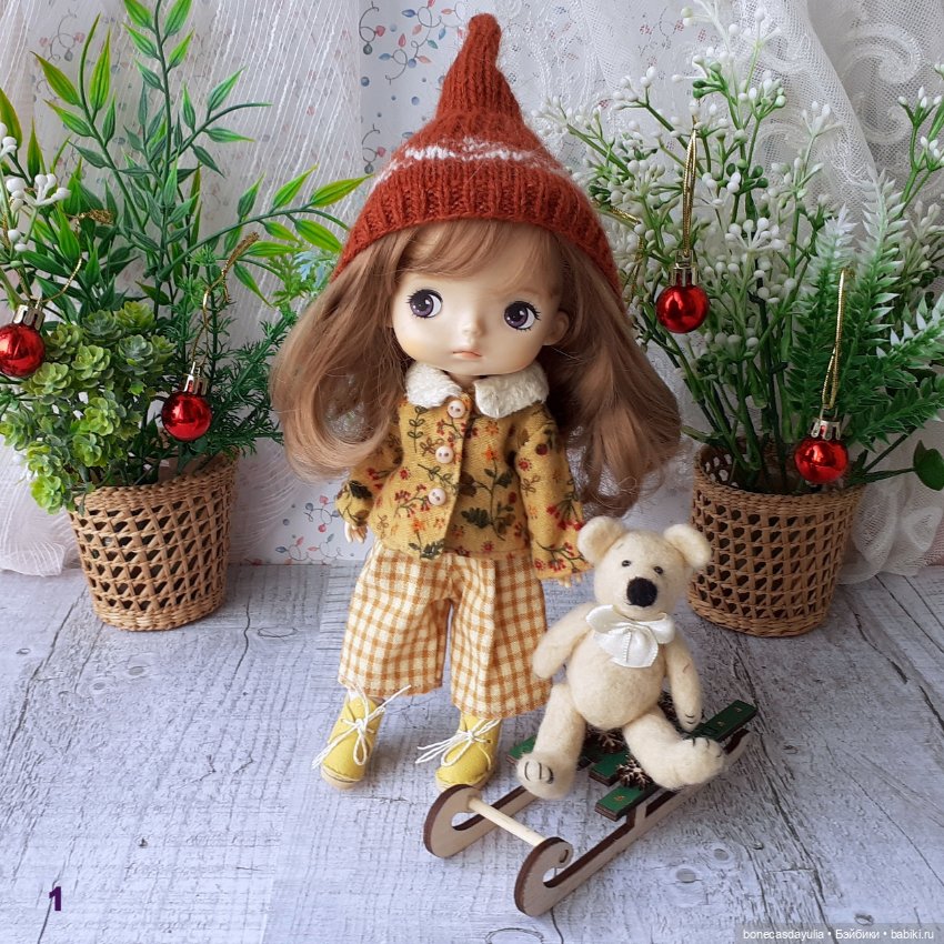Теплые комплекты для куклы Монст/ Xiaomi Monst Doll Куртка Брюки Шапка (фото 3)