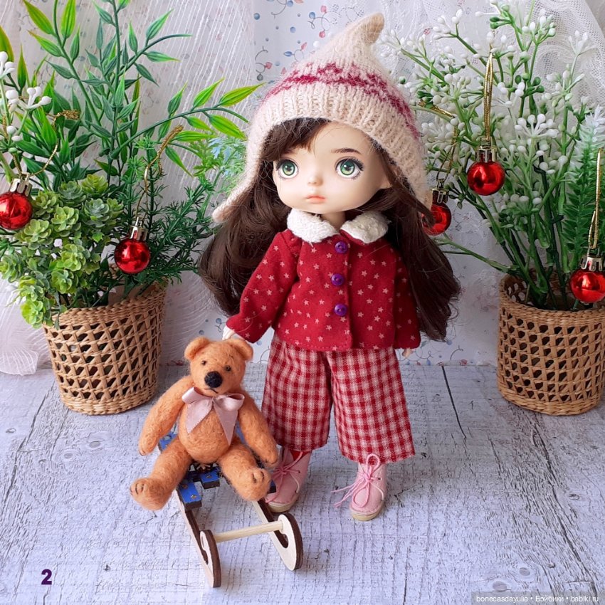 Теплые комплекты для куклы Монст/ Xiaomi Monst Doll Куртка Брюки Шапка (фото 5)