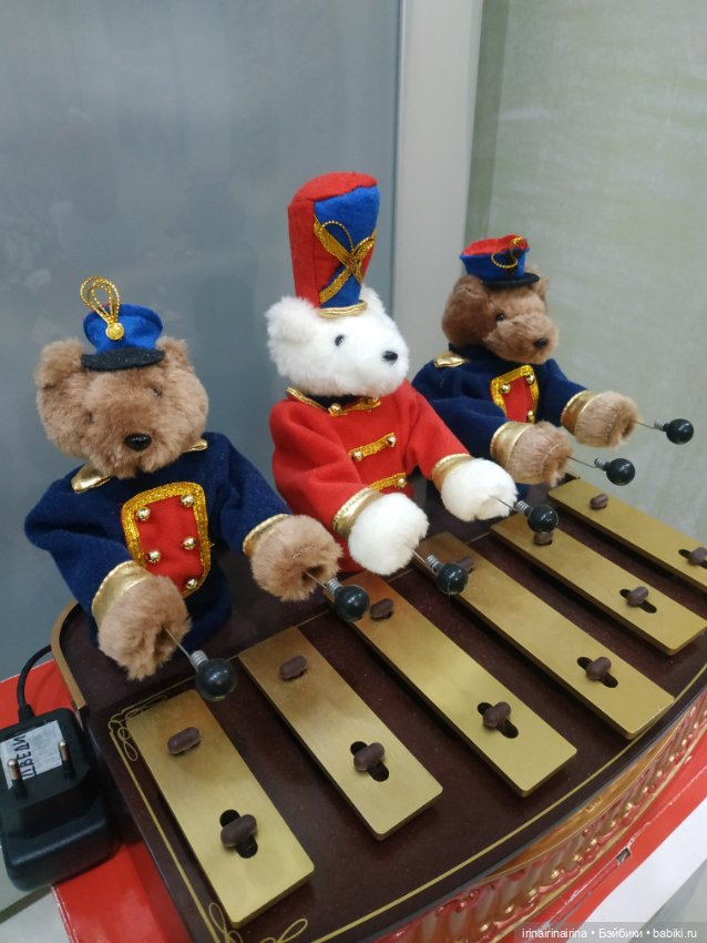 Музыкальная шкатулка медведи и ксилофон (438.4) (фото 2)
