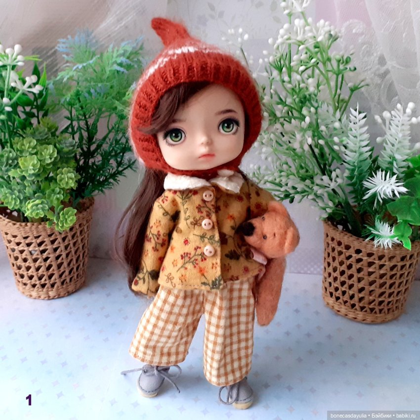 Теплые комплекты для куклы Монст/ Xiaomi Monst Doll Куртка Брюки Шапка (фото 2)