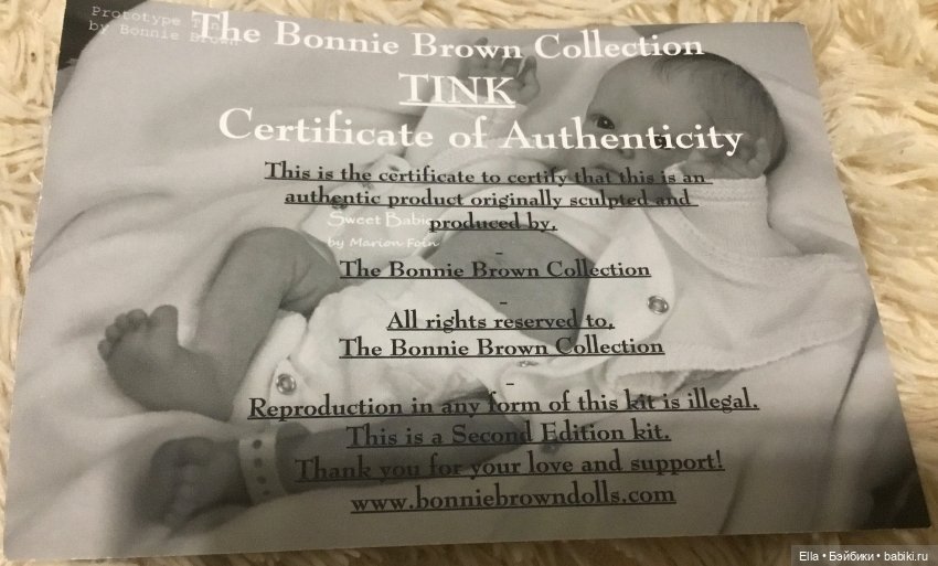 Кукла реборн Тинк от Бонни Браун ( оригинал) в любящие ручки (фото 7)