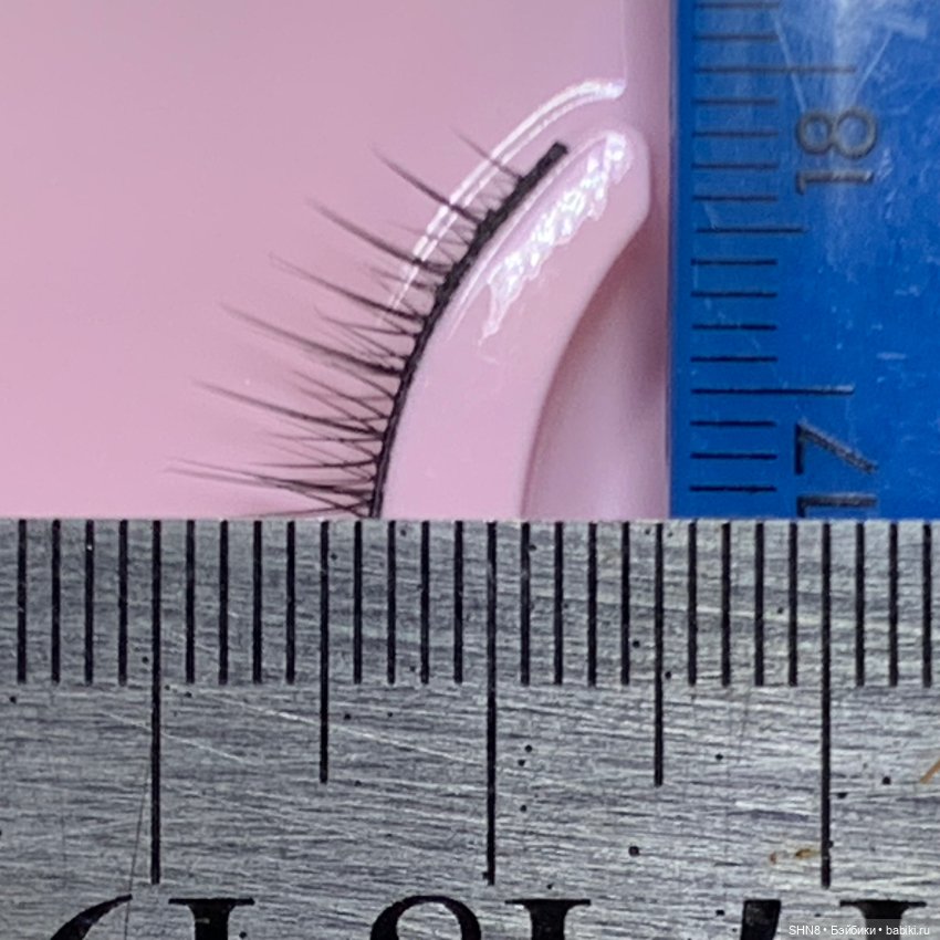 Реснички для кукол тонкие черные и коричневые (фото 4)