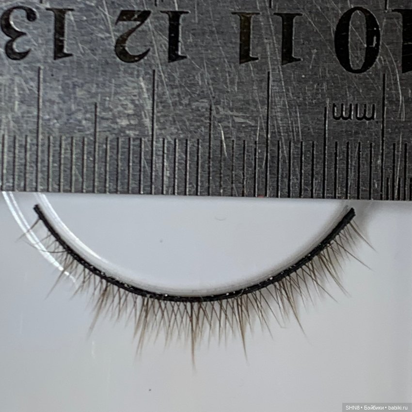 Реснички для кукол тонкие черные и коричневые (фото 7)