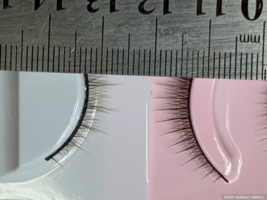 Реснички для кукол тонкие черные и коричневые (фото 3)