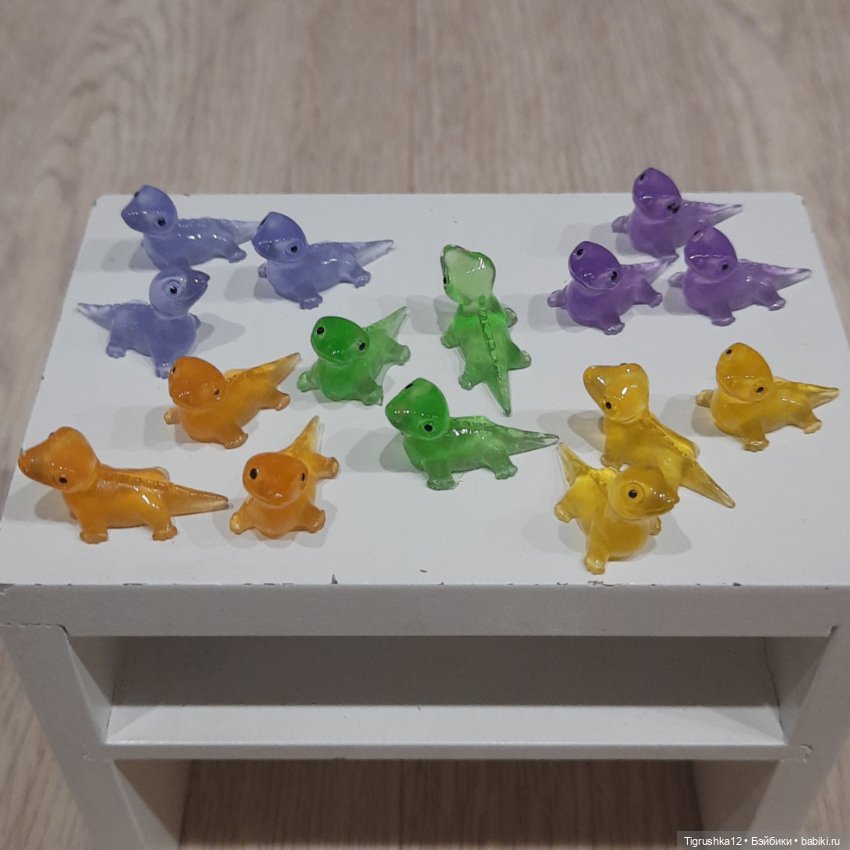 Мини ящерицы светятся — Миниатюра для кукол