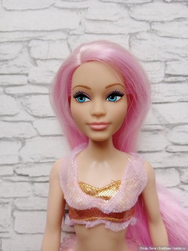 Барби Русалочка дримтопия mermaid curvy розовые волосы (фото 2)