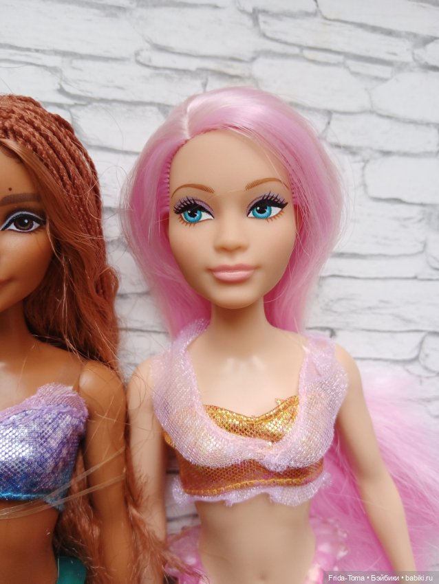Барби Русалочка дримтопия mermaid curvy розовые волосы (фото 5)
