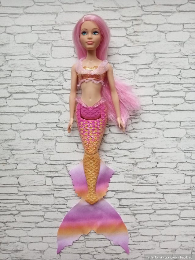 Барби Русалочка дримтопия mermaid curvy розовые волосы