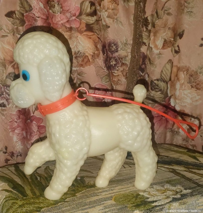 Игрушка СССР. Собака, пудель .Дутыш