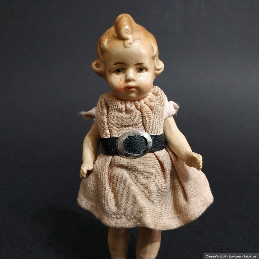 Антикварная Немецкая Фарфоровая Миниатюрная Кукла. Circa 1930-e (фото 4)