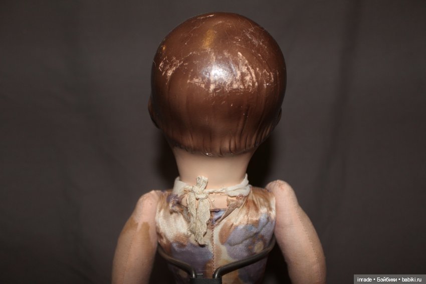 Большая антикварная кукла в родных сапожках, 1920-1940гг (фото 3)