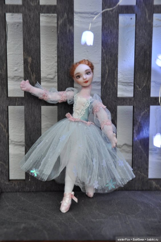 Мини-куколка в смешанной технике Балеринка (фото 4)