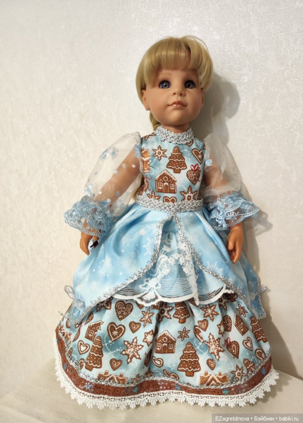 Платье комплект для Готц 48-50 см Вьюга