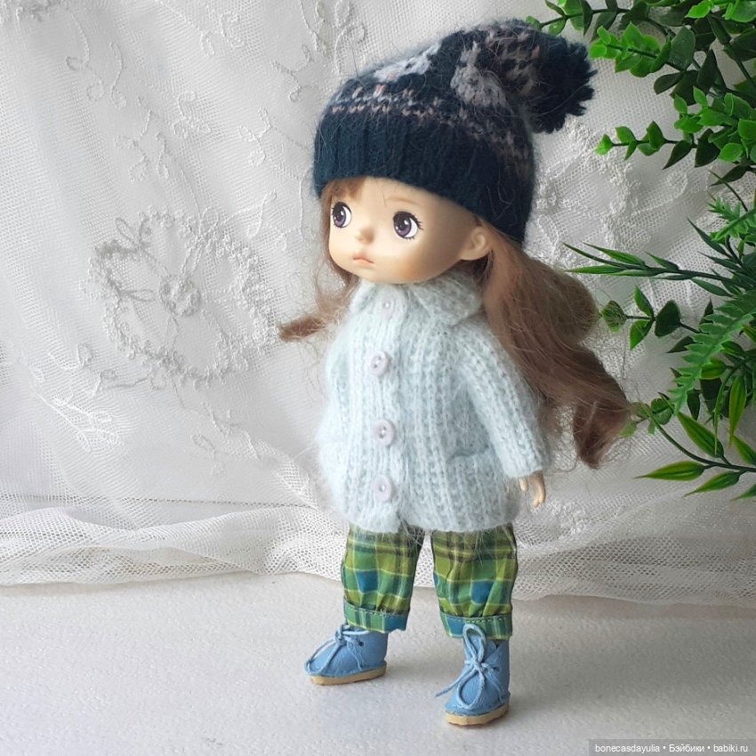Комплект одежды для кукол Xiaomi Monst Doll Монст Кардиган Шапка Комбинезон (фото 6)