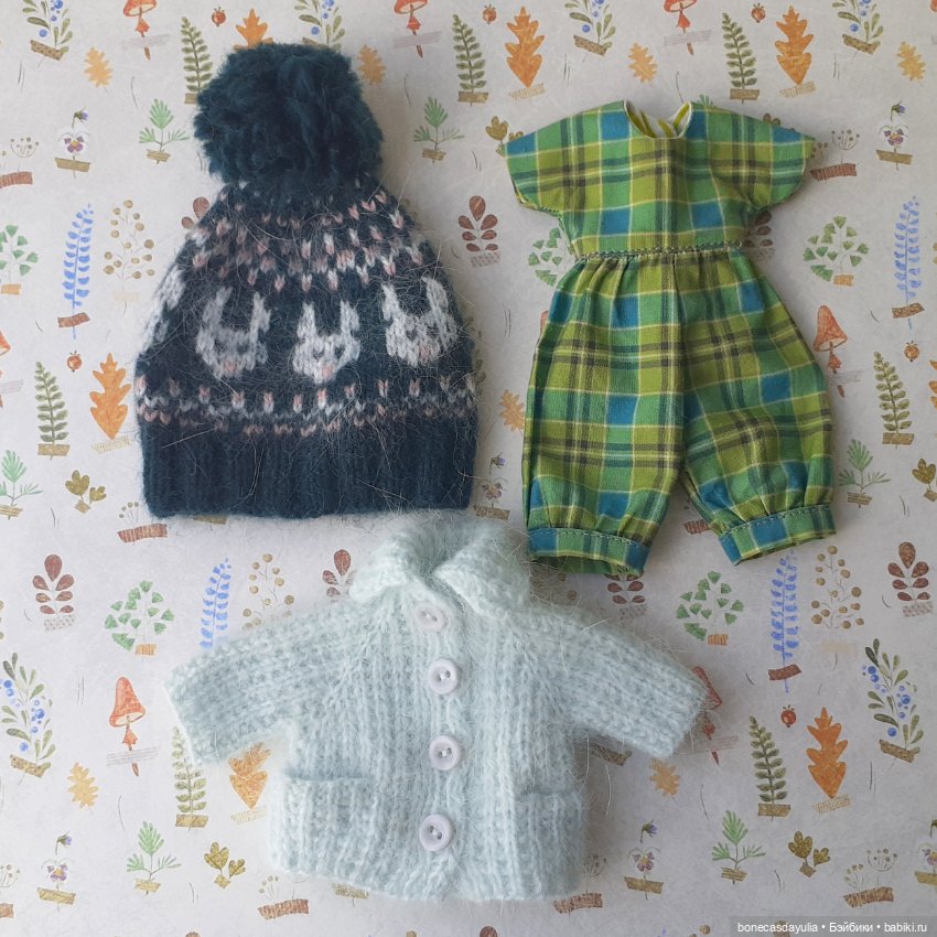 Комплект одежды для кукол Xiaomi Monst Doll Монст Кардиган Шапка Комбинезон (фото 7)