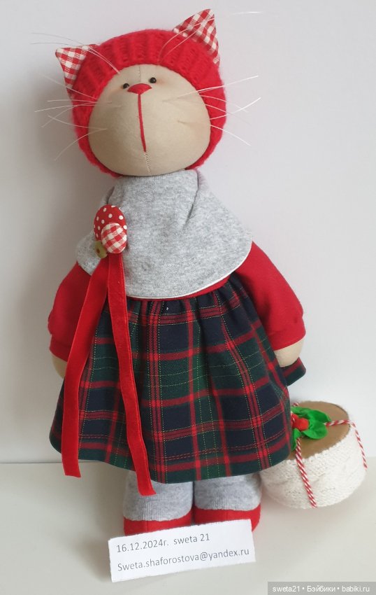 Кошечка новогодняя — Авторские игрушки