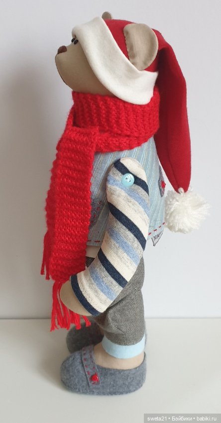 Мишка новогодний — Авторские игрушки (фото 6)