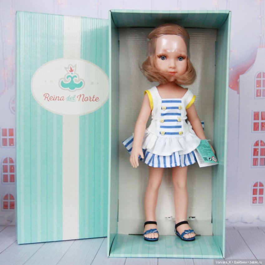 Reina Del Norte Кукла Бланка с каре, 32 см арт 11020