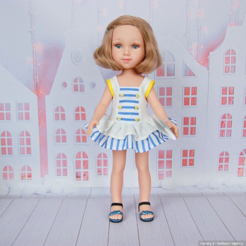 Reina Del Norte Кукла Бланка с каре, 32 см арт 11020