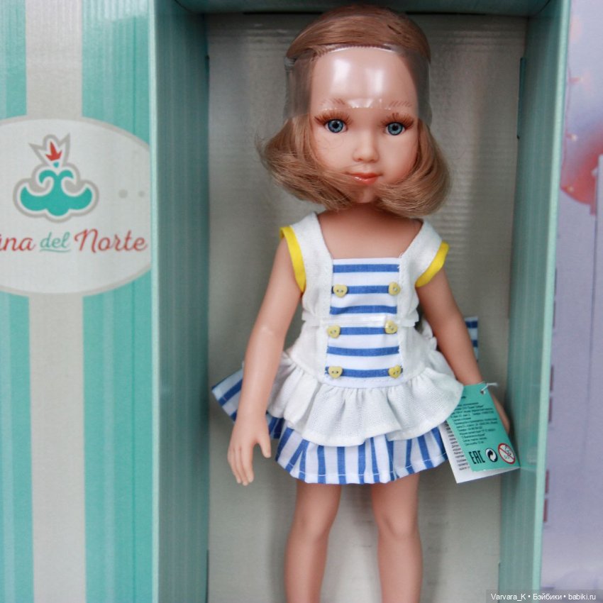 Reina Del Norte Кукла Бланка с каре, 32 см арт 11020