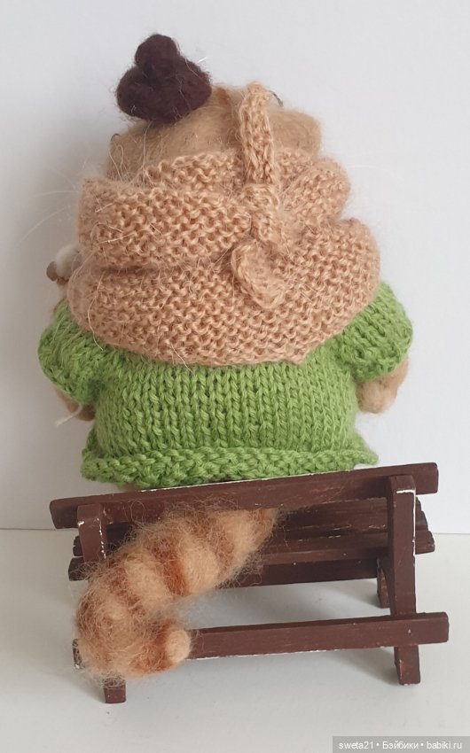 Кот "Отдых на скамейке" — Авторские игрушки (фото 4)