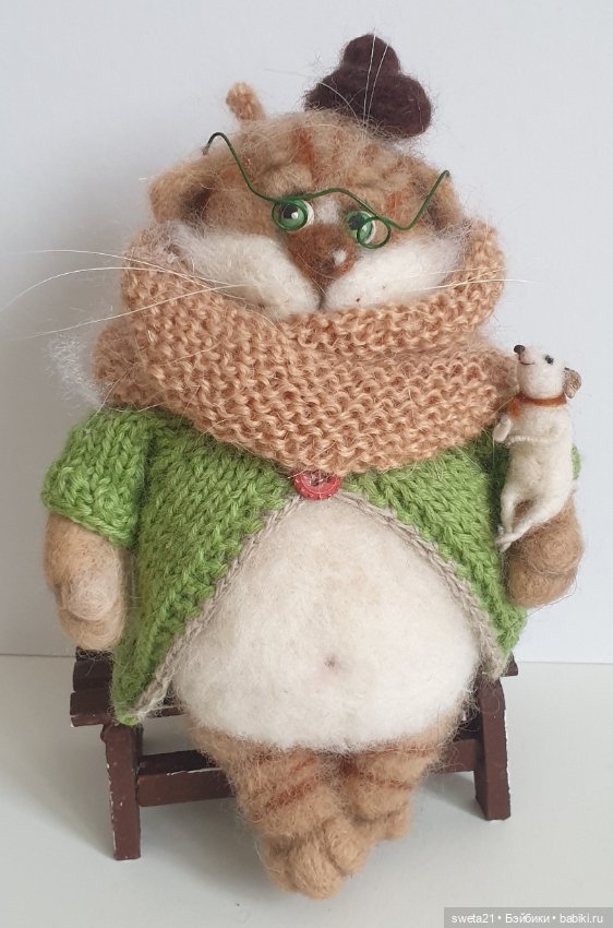 Кот "Отдых на скамейке" — Авторские игрушки (фото 2)