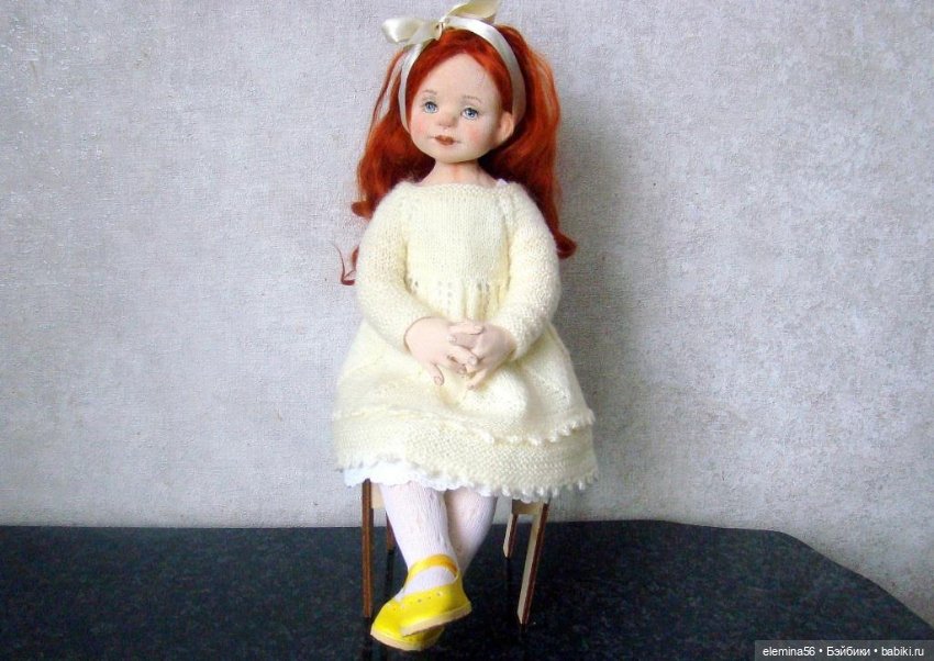 Текстильная шарнирная кукла Сонечка (фото 4)