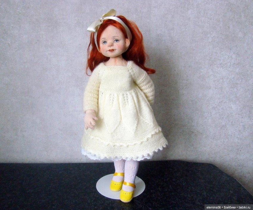 Текстильная шарнирная кукла Сонечка (фото 6)