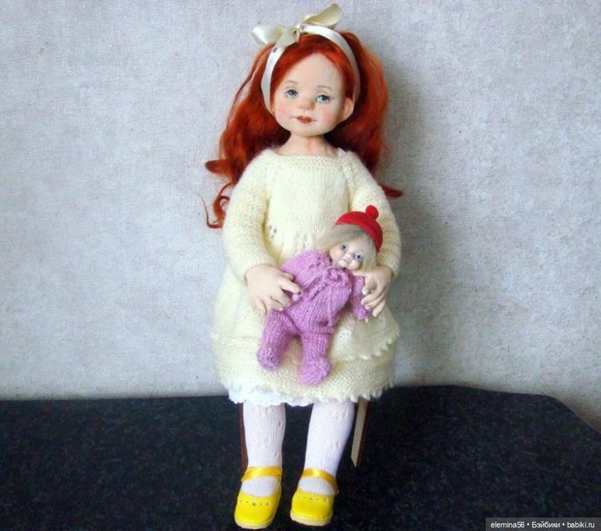 Текстильная шарнирная кукла Сонечка (фото 5)