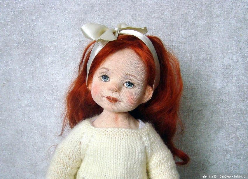 Текстильная шарнирная кукла Сонечка (фото 7)