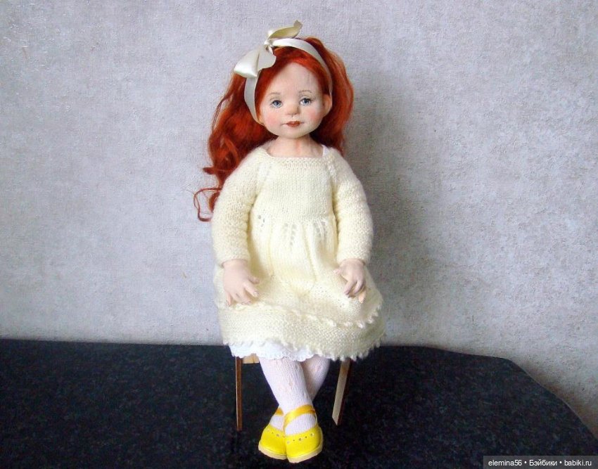 Текстильная шарнирная кукла Сонечка (фото 3)