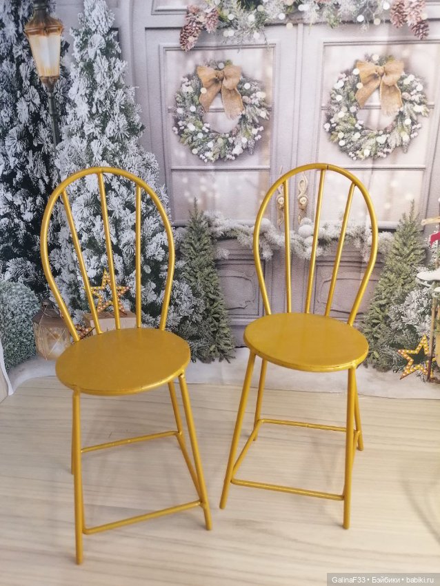 Металлические стулья для кукол формата 1/6 (фото 4)