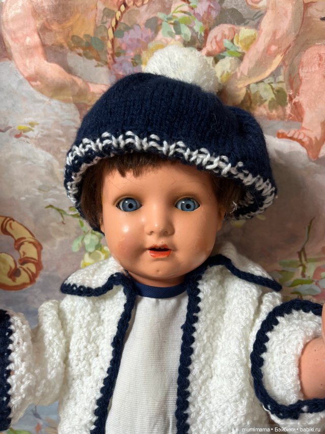 Редкая винтажная куколка Schönau Hoffmeister шприцфарфор молд 170 рост 46 см (фото 6)