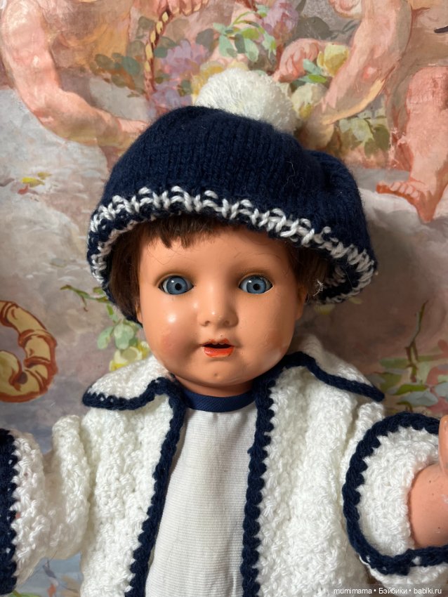 Редкая винтажная куколка Schönau Hoffmeister шприцфарфор молд 170 рост 46 см (фото 5)